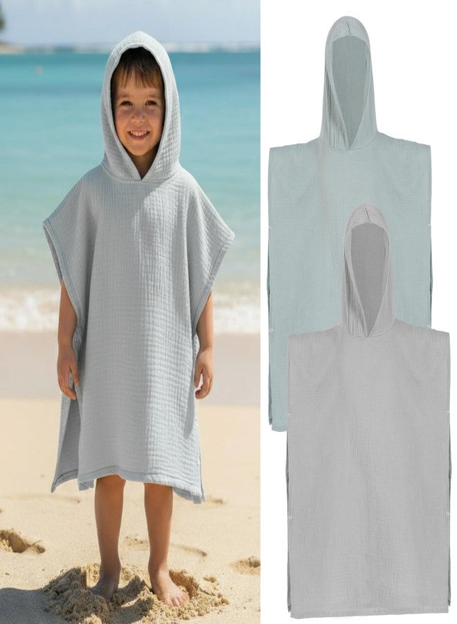 مناشف أطفال قطنية ناعمة وماصة من ييرنتاون، عبوة من قطعتين، مزودة بغطاء للرأس، مناسبة لحديثي الولادة، مثالية كهدية أساسية (23.6 × 27.6 بوصة). - Image 1